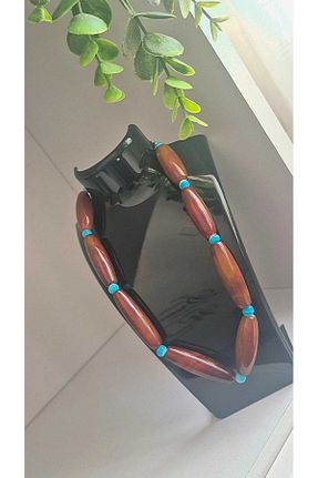 گردنبند جواهر قهوه ای زنانه سنگ studio shine - کد 937581198