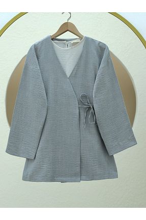 کت طوسی زنانه رگولار Modamorfo - کد 937846470