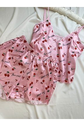ست لباس راحتی صورتی زنانه ساده ROZENİN LINGERIE - کد 937608584