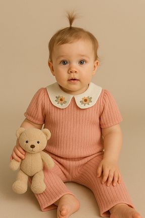 ست نوزادی صورتی بچه گانه baume clothes - کد 928336922