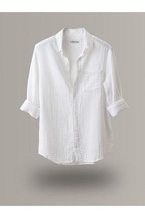 پیراهن سفید مردانه Relaxed MUACO - کد 841777057