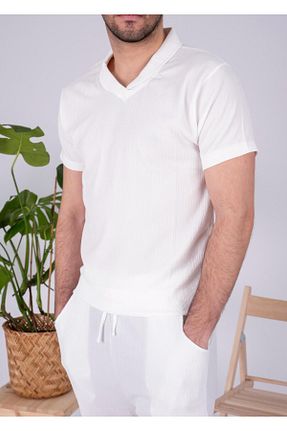 ست بالاتنه و پائین تنه سفید مردانه بافتنی JAMPY - کد 937696710