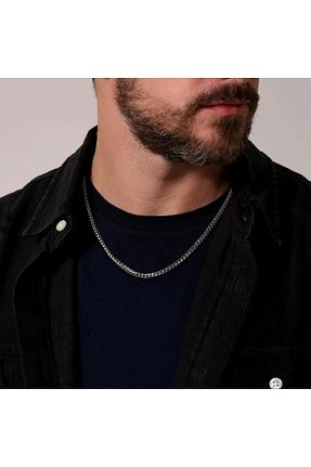 گردنبند استیل ( فولاد ) طوسی مردانه استیل ضد زنگ MELENY - کد 937702621