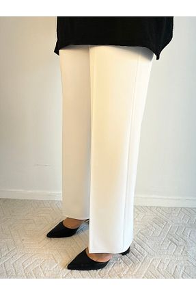 شلوار سفید زنانه بافتنی Taşpınar Butik - کد 859232328