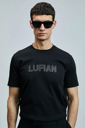 تیشرت مشکی مردانه یقه دوچرخه Lufian - کد 934298283