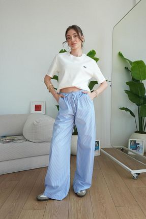 شلوار پارچه ای رنگی زنانه بلند Ceu - کد 937709520