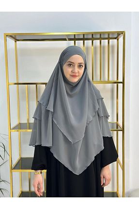 روسری طوسی شیفون erasra class - کد 934685196