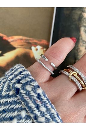 انگشتر جواهر طوسی زنانه زیرکن Pinery Jewels - کد 937726586
