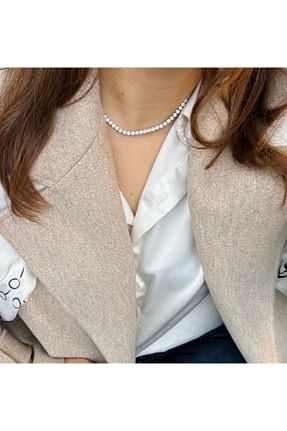 گردنبند نقره طوسی زنانه 925 عیار Wind Silver - کد 937730760