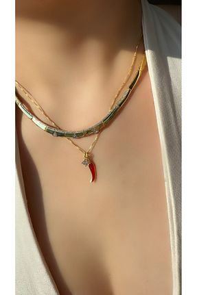 گردنبند نقره طلائی زنانه 925 عیار Luna Argento - کد 937732407