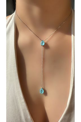 گردنبند نقره طلائی زنانه 925 عیار Luna Argento - کد 937732411