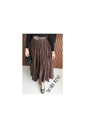 دامن حجاب قهوه ای زنانه بافتنی Mrs.idea - کد 937769799