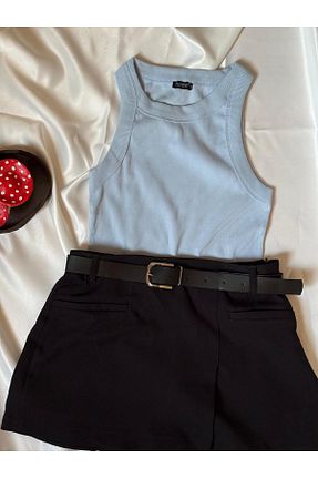 بلوز آبی زنانه ساده MODESTRIA - کد 937766701