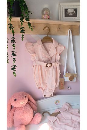 سرهمی صورتی بچه گانه بند دار popshops baby - کد 938058268