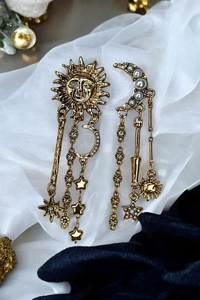 گوشواره جواهر طلائی مروارید MIRADA JEWELRY - کد 928481575