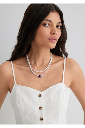 گردنبند جواهر صورتی زنانه فلزی Mavi - کد 823442687
