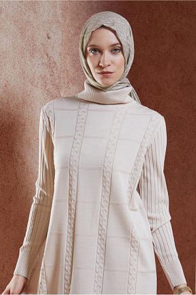 شال قهوه ای زنانه پلی استر Alvina - کد 862073429