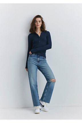 شلوار جین آبی زنانه رگولار Mavi - کد 924708758