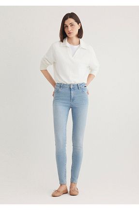 شلوار جین متالیک زنانه پاچه تنگ Mavi - کد 903167913