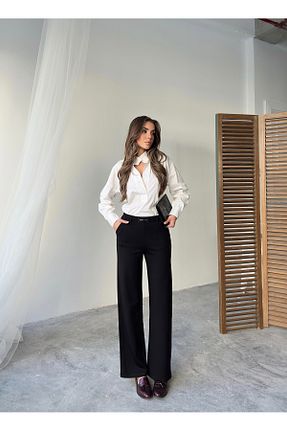 شلوار مشکی زنانه بافت Thin Shop - کد 763558740