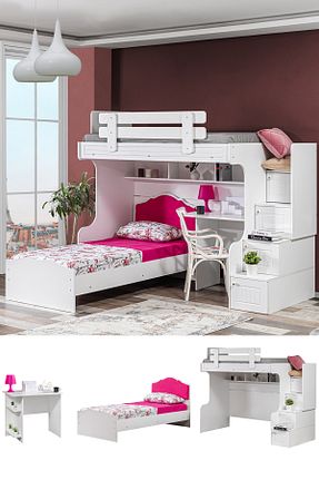 تختخواب دو طبقه فیروزه ای دو نفره Setay - کد 36856626