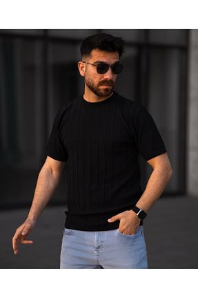 تیشرت مشکی مردانه اسلیم فیت MODA - کد 937806355