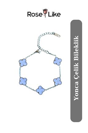 دستبند استیل (فولاد) سفید زنانه استیل (فولاد) RoseLike - کد 886627852