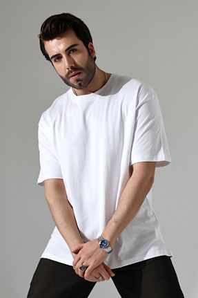 تیشرت سفید مردانه اورسایز Artizm - کد 937805623