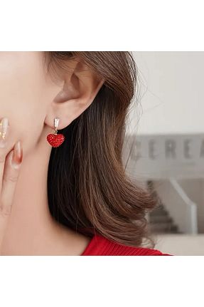 گوشواره نقره قرمز زنانه 925 عیار by evrenmusti - کد 937809905