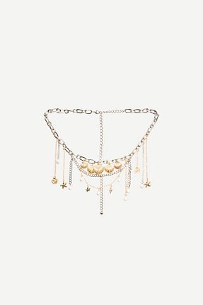 کمربند طلائی زنانه Bershka - کد 937813612