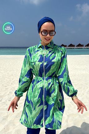 مایو حجاب سبز زنانه Tropikal Ka Hijab - کد 936503277