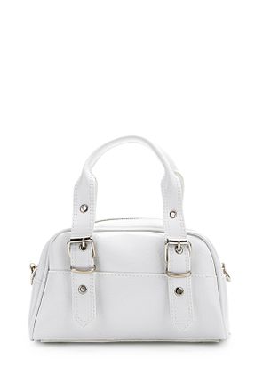 کیف دوشی سفید زنانه چرم مصنوعی minebag - کد 925409255
