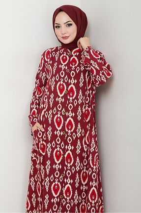 تونیک حجاب زرشکی زنانه ویسکون Bestenur - کد 937826955