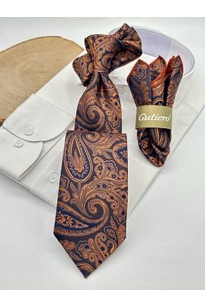 کراوات نارنجی مردانه میکروفیبر Gutiero - کد 937823705