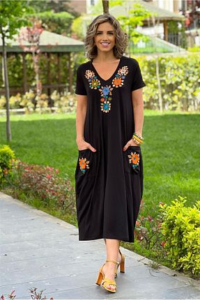 لباس مشکی زنانه بافت Nevin Kaya Moda - کد 289342332