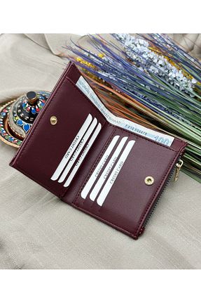 کیف پول زرشکی زنانه ابعاد کوچک Womancraft - کد 937831006