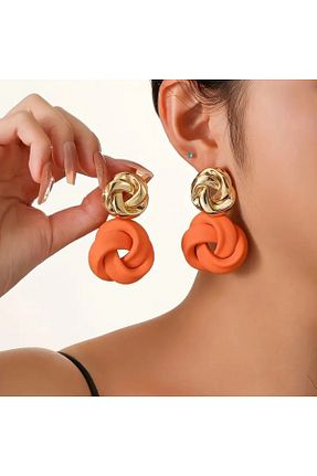 گوشواره جواهر نارنجی زیرکن byozanyılmaz - کد 937837710