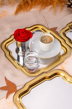 سینی رنگی استیل ضد زنگ AslıHediyelik - کد 937833415