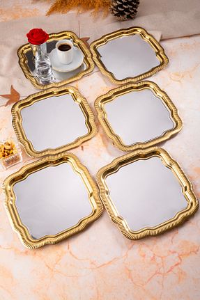 سینی رنگی استیل ضد زنگ AslıHediyelik - کد 937833415