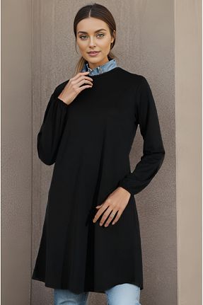 تونیک حجاب مشکی زنانه مخلوط پلی استر RESPİRO - کد 791938140