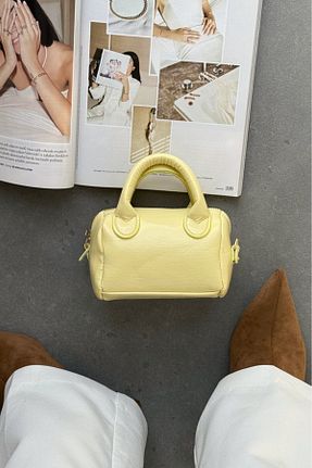 کیف دوشی زرد زنانه چرم مصنوعی NBİBAGS - کد 937853316