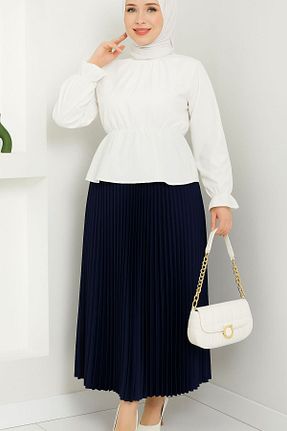 پیراهن حجاب سفید زنانه رگولار MODAALFABE - کد 937853379