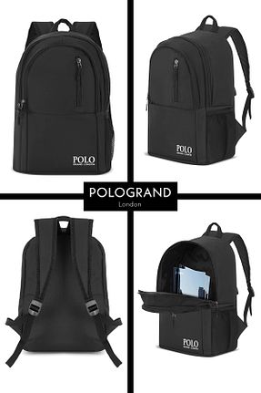 کیف مدرسه مشکی مردانه پارچه ای POLOGRAND London - کد 904299983