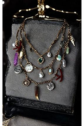 گردنبند جواهر رنگی زنانه برنجی MIRADA JEWELRY - کد 904236900