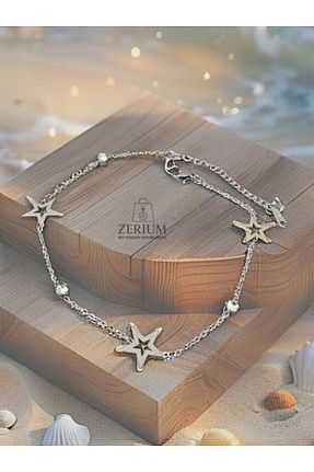 خلخال نقره رنگی زنانه ZERİUM - کد 936615112