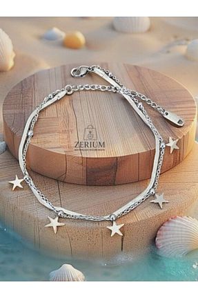 خلخال نقره طوسی زنانه ZERİUM - کد 936612202