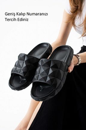 دمپائی مشکی زنانه EVA MODA BULVARI - کد 931534088