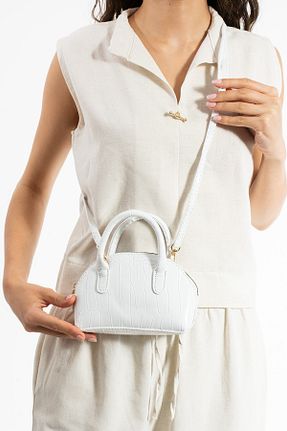 کیف دستی سفید زنانه چرم مصنوعی NBİBAGS - کد 931900035