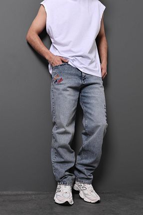 شلوار آبی مردانه جین Slatra - کد 937900408
