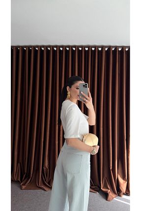 شلوار جین رنگی زنانه پاچه گشاد HAZELANNA - کد 937901630